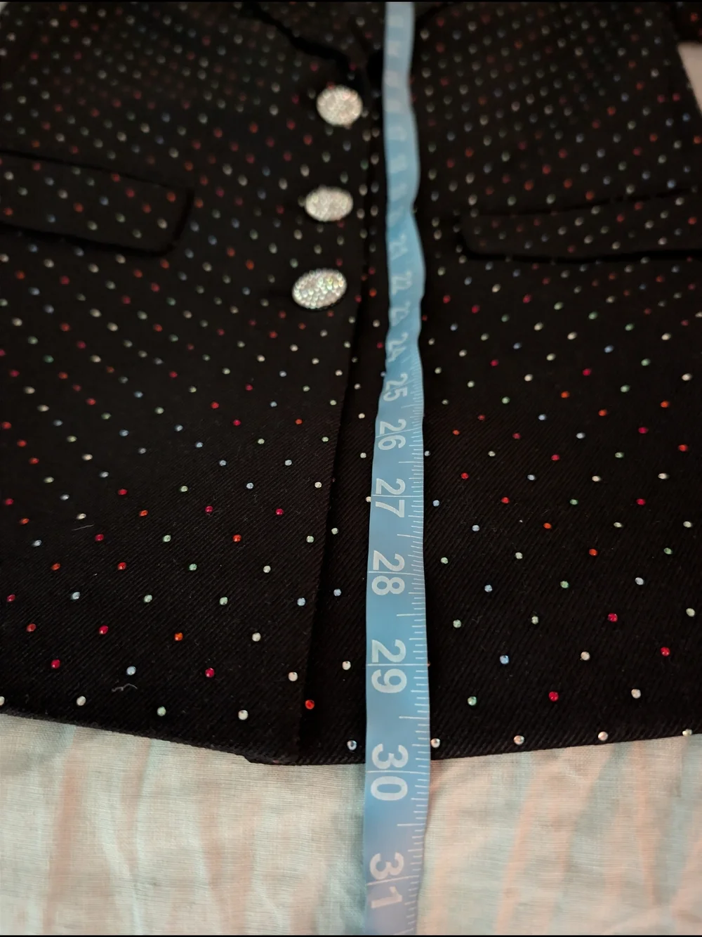 NWT Karl Lagerfeld Paris Rainbow Rhinestone Embellished Blazer Size 2